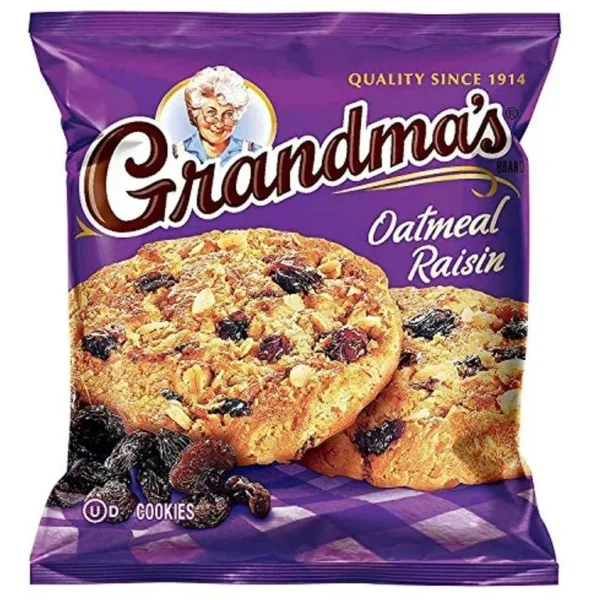 Grandma's brand cookie packaging