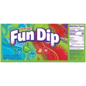 Fun Dip candy nutrition information displayed