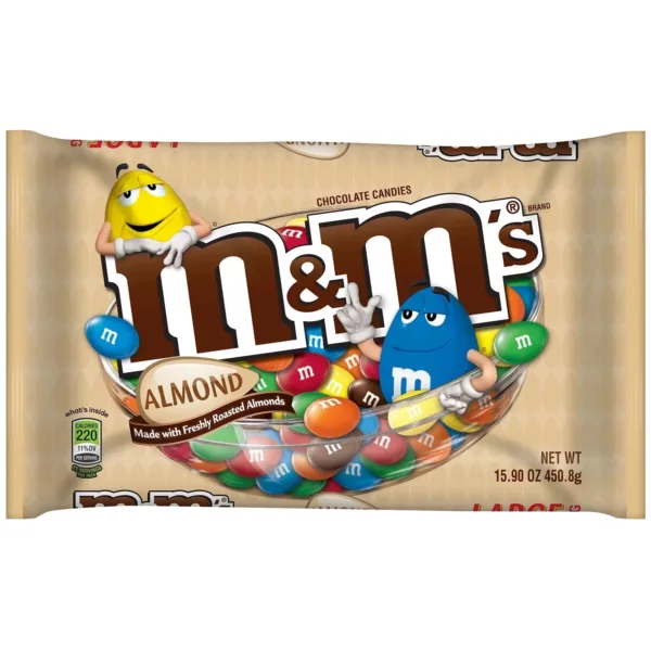 Large bag of Almond M&M's candies