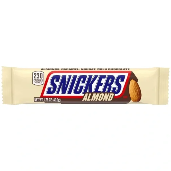 Chocolate bar with almond flavor