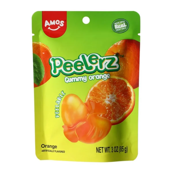 Amos Peelz gummy orange treat