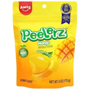 Yellow bag of mango gummies