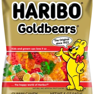 Haribo Goldbears candy bag illustration