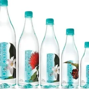 Assorted Hawaiian Springs bottle sizes