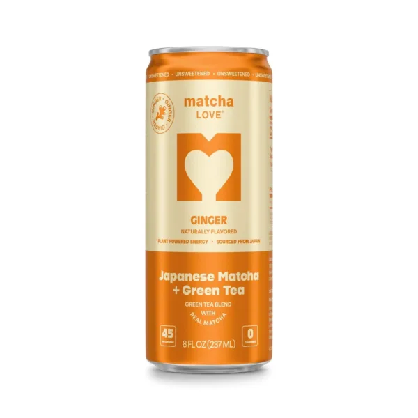 Ginger matcha green tea can