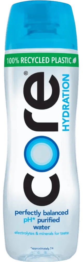 Core Hydration with recycled plastic label