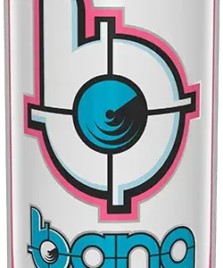 Bang Energy drink, pink and blue design