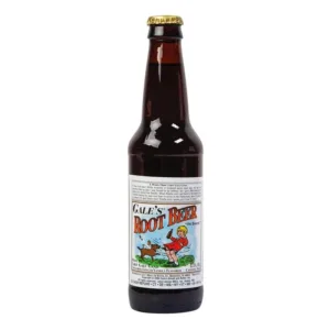 Root beer bottle with vintage label