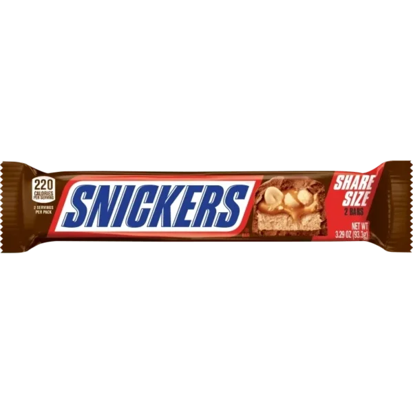 Snickers chocolate bar share size
