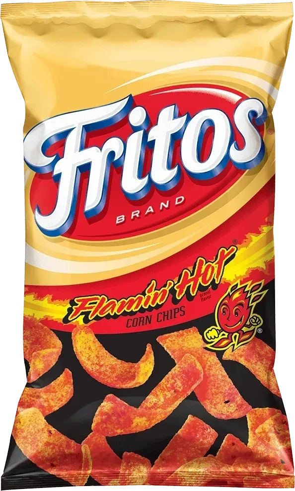 Fritos Flamin' Hot corn chips packaging