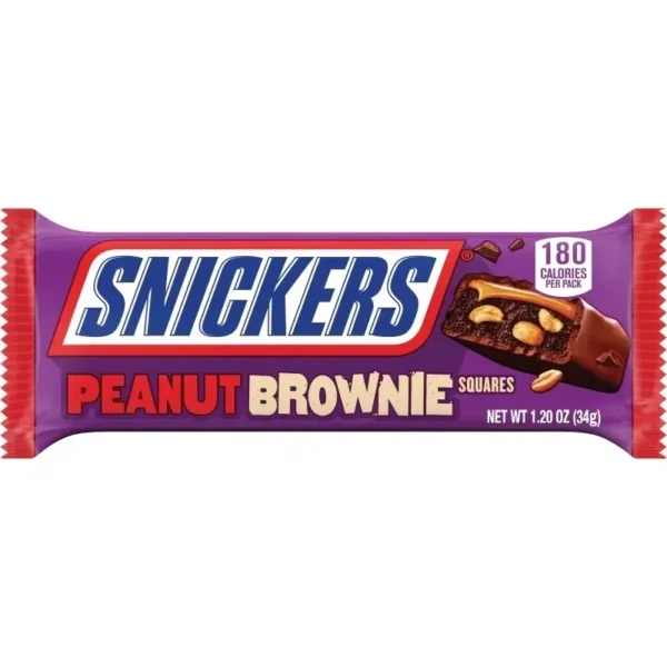 Snickers bar with peanuts and brownie