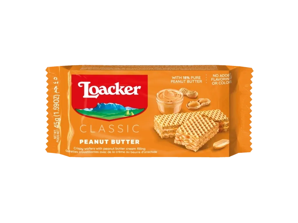 Loacker classic peanut butter wafers
