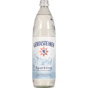 Clear bottle with Gerolsteiner label