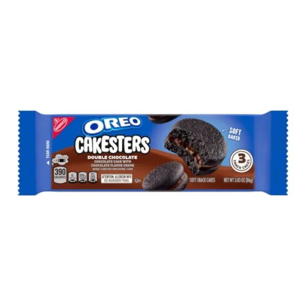 Oreo Cakesters double chocolate packaging