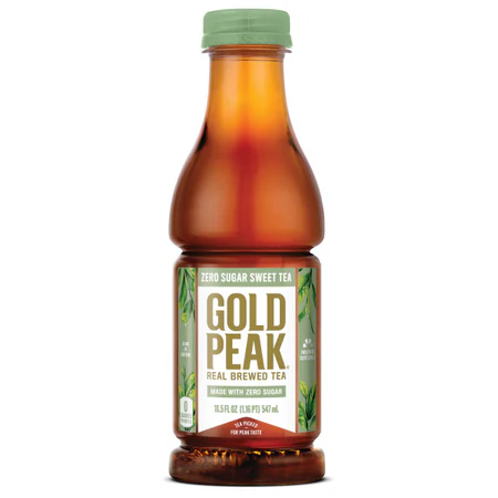 Gold Peak zero sugar sweet tea bottle