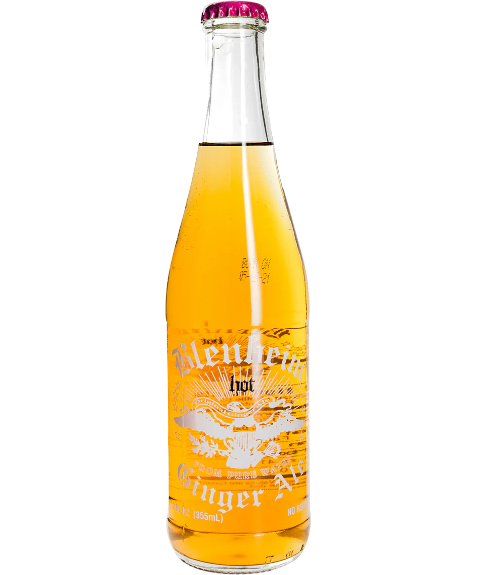 Glass bottle of ginger ale