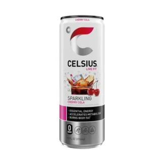 Celsius sparkling cherry cola energy drink can