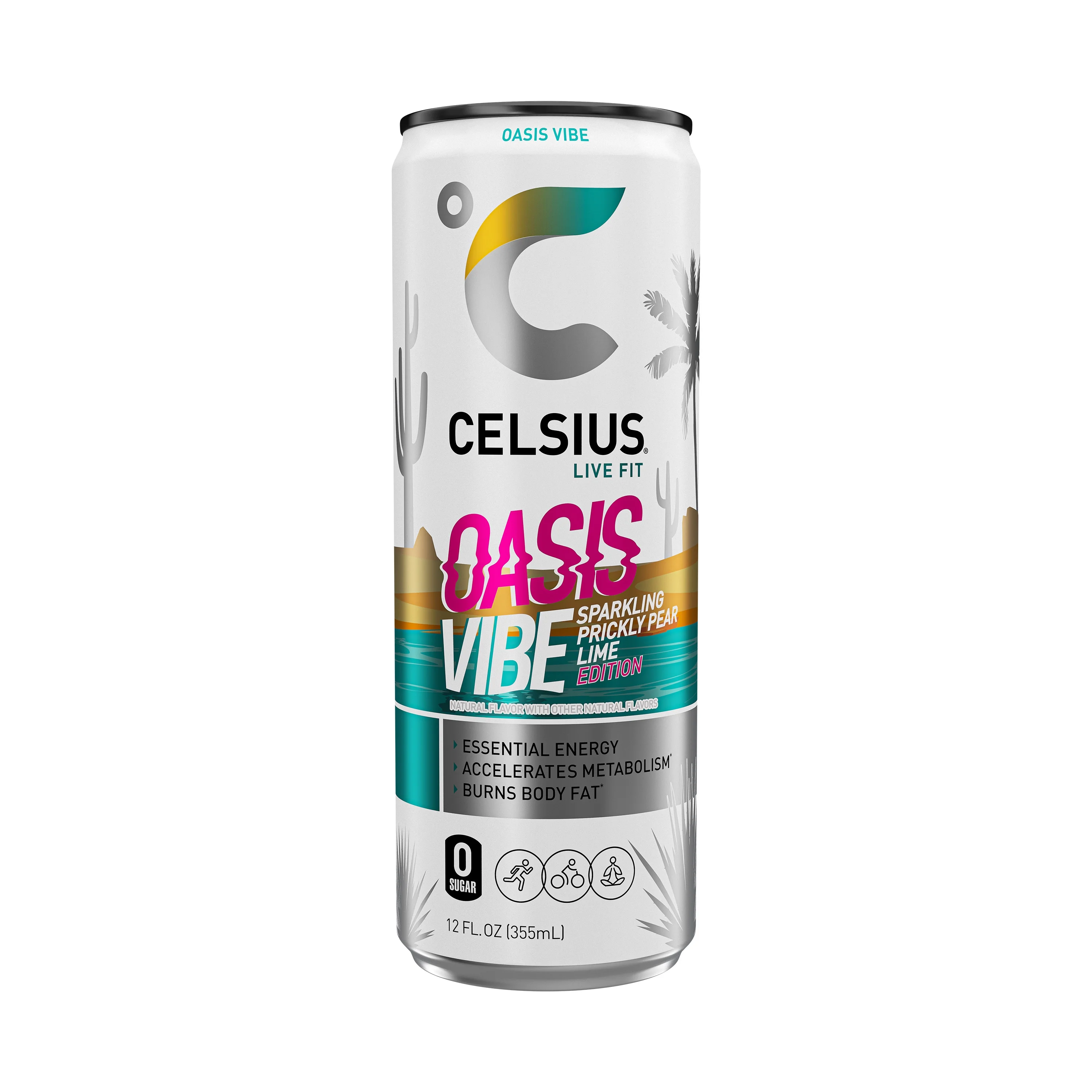 Celsius Energy Drink - 12 Pack - Oasis Vibe 12oz (Can)