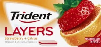 Trident Sugar Free Gum - 18 Pack - Layers Wild Strawberry Tangy