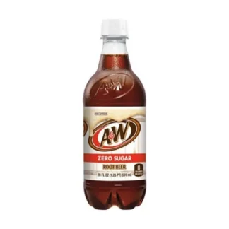 A&W Zero Sugar Root Beer - 24 Pack - 20oz (Plastic)