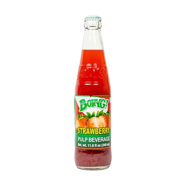 Boing Strawberry Pulp Beverage - 24 Pack - 12oz (Glass)