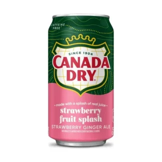 Canada Dry Fruit Splash Strawberry Ginger Ale - 24 Pack - 12oz (Cans)