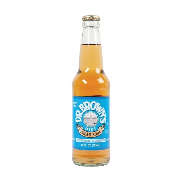 Dr. Brown's Diet Cream Soda - 24 Pack - 12oz (Glass)