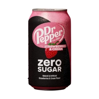Dr Pepper Strawberries & Cream Zero Sugar - 24 Pack - 12oz (Cans)