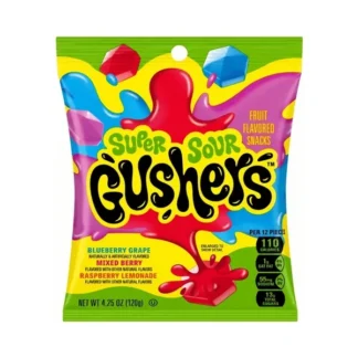 Gushers Fruit Snacks - 8 Pack - Super Sour Berry 4.25oz