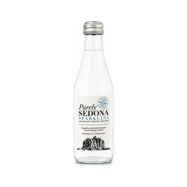 Purely Sedona Artesian Sparkling Water - 24 Pack - 330ml Glass