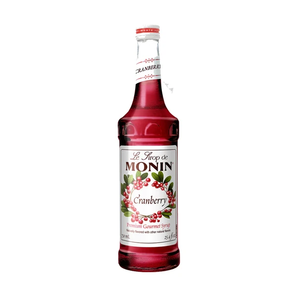 Monin Cranberry Syrup – 12 Pack – 750ml (Glass)
