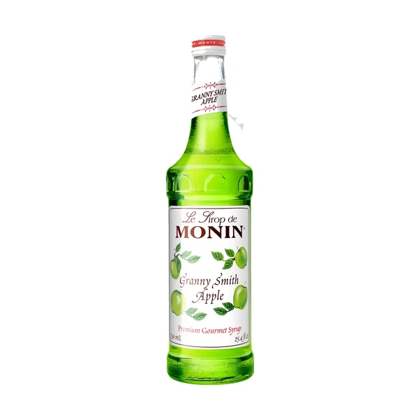 Monin Granny Smith Apple Syrup – 12 Pack – 750ml (Glass)