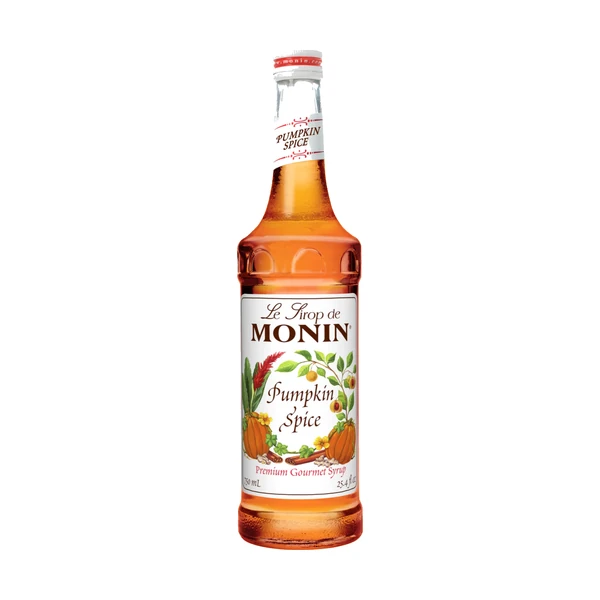 Monin Pumpkin Spice Syrup – 12 Pack – 750ml (Glass)