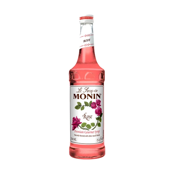 Monin Rose Syrup – 12 Pack – 750ml (Glass)