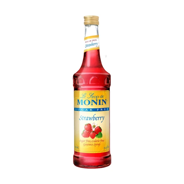 Monin Sugar Free Strawberry Syrup – 12 Pack – 750ml (Glass)