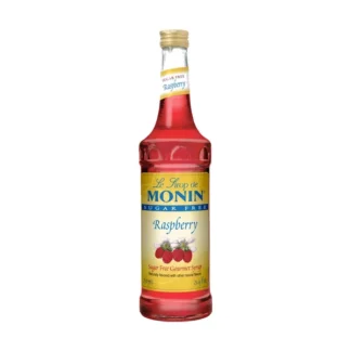 Monin Sugar Free Raspberry Syrup – 12 Pack – 750ml (Glass)