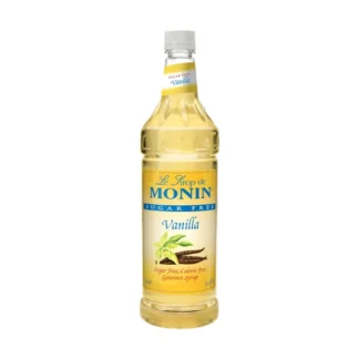 Monin Sugar Free Vanilla Syrup – 12 Pack – 750ml (Glass)