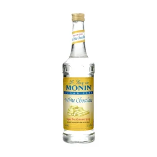Monin Sugar Free White Chocolate Syrup – 12 Pack – 750ml (Glass)