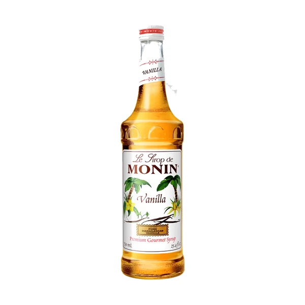 Monin Vanilla Syrup - 12 Pack - 750ml (Glass)
