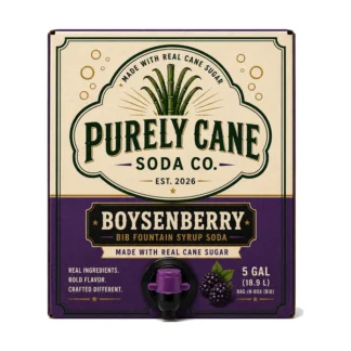 Purely Cane Soda Co - Boysenberry Fountain Syrup - 5 Gal Bag in Box