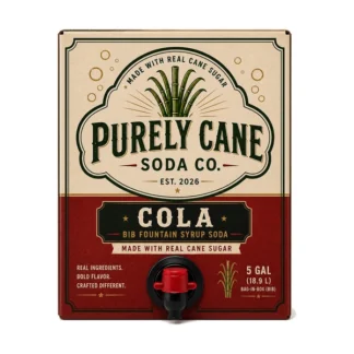 Purely Cane Soda Co - Cola Fountain Syrup - 5 Gal Bag in Box