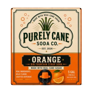 Purely Cane Soda Co - Orange Fountain Syrup - 5 Gal Bag in Box