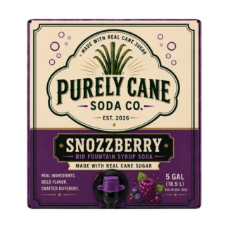 Purely Cane Soda Co - Snozzberry Fountain Syrup - 5 Gal Bag in Box