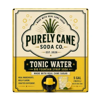 Purely Cane Soda Co - Tonic Water Fountain Syrup - 5 Gal Bag in Box