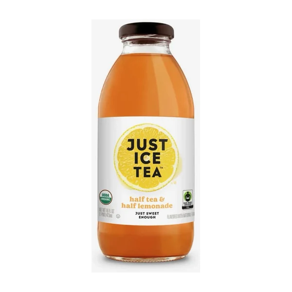 Just Ice Tea Half Tea & Half Lemonade – 12 Pack 16oz Glass