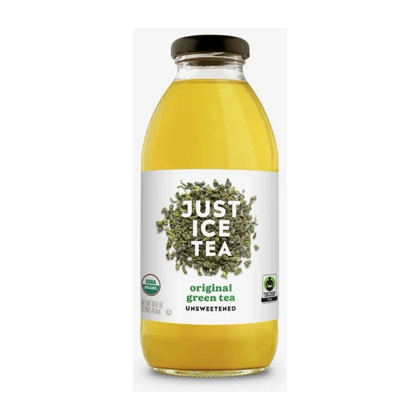 Just Ice Tea Original Green Tea – 12 Pack 16oz Glass