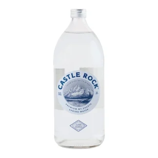 Castle Rock Mt. Shasta Spring Water 1 liter glass bottle
