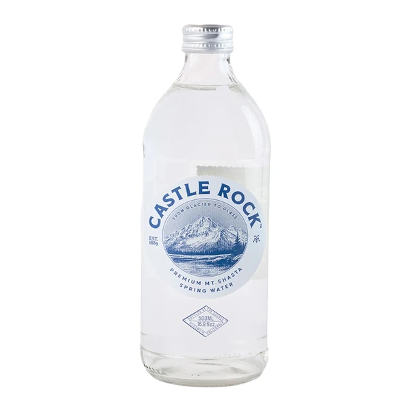 Castle Rock Mt. Shasta Spring Water 500ml glass bottle