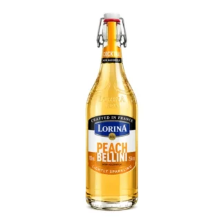 Lorina Peach Bellini Mocktail 750ml glass swing-top bottle