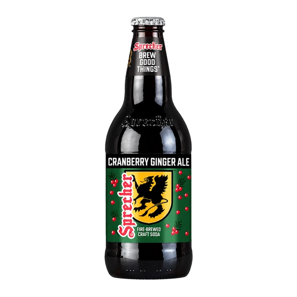 Sprecher Cranberry Ginger Ale glass bottle